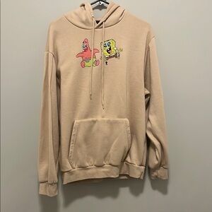 Nickelodeon Beige Hoodie with Spongebob Characters
